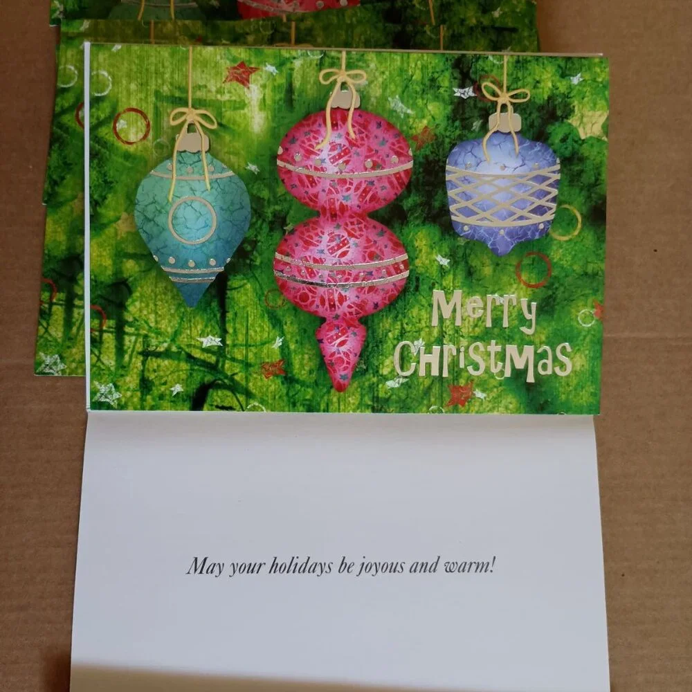 unused vintage Y2K Christmas greeting cards 12 pack with envelopes